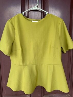 H&M Women’s Peplum Top in Olive Green